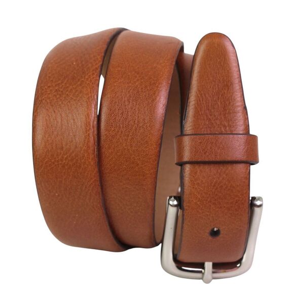 INDIA BROWN GENUINE LEATHER 1 1/4"Wd CASUAL DRESS MEN'S BELT Sz 34 (A96 - Picture 1 of 12